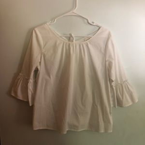 Flare Sleeve White Top